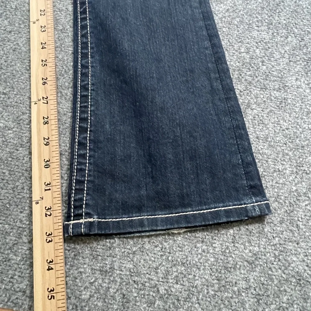 Miss Me Women's Bling Demin Embroidered Jeans Size 27 Embellished Peace Groovy - Picture 10 of 16